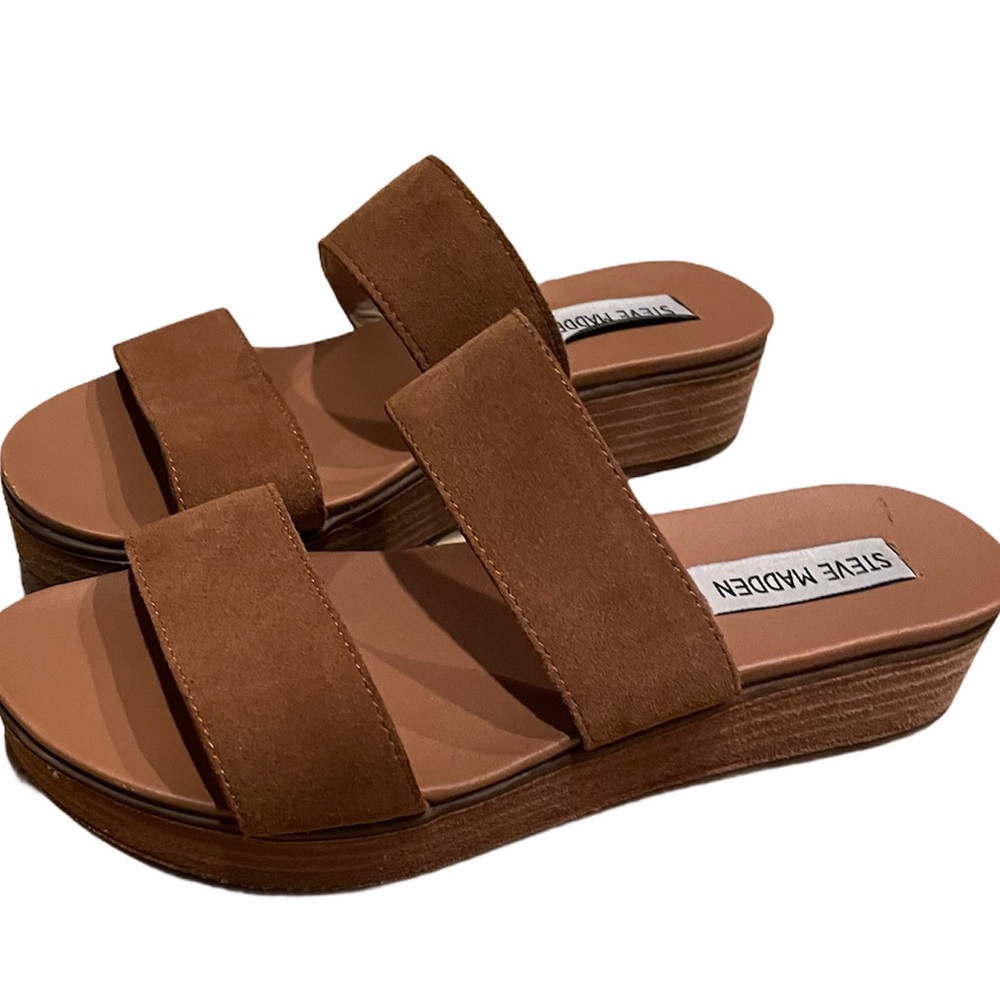 Steve Madden Matilda Brown Suede Platform 7